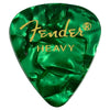 Fender 12 Pack 351 Shape Heavy Guitar Picks - Green Moto