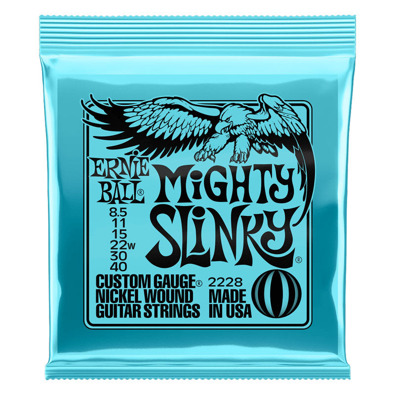 Ernie Ball Mighty Slinky Nickel Wound Electric Guitar Strings, 8.5-40 - Bananas at Large®