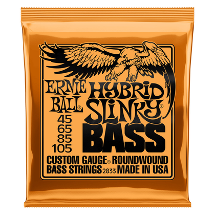 Ernie Ball Hybrid Slinky Nickel Wound Electric Bass Strings 45-105 Gauge