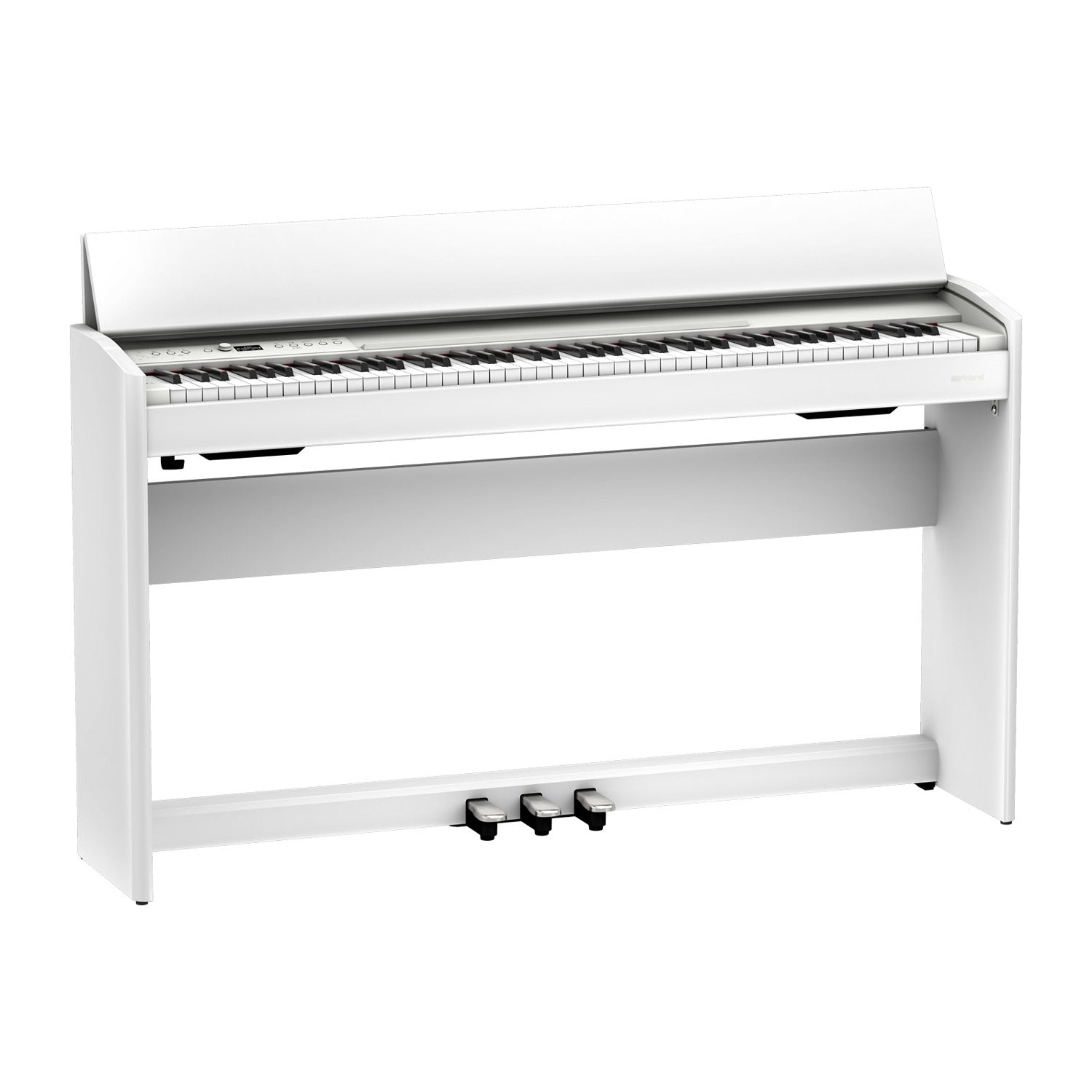 Roland F-701 Digital Upright Piano with Stand and Bench - White