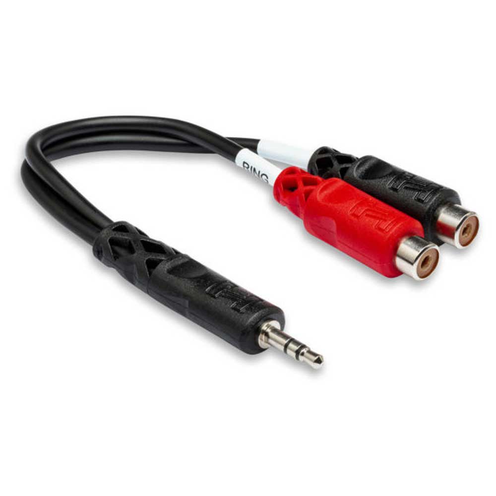 Hosa - YRA-154 - Y Cable - Stereo Breakout - 3.5mm TRS Male to Dual RCA Female