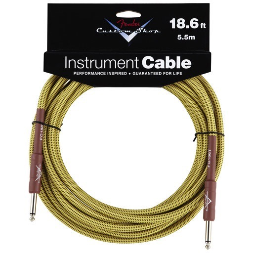 Fender Custom Shop Performance Series Cable, Straight to Straight 18.6ft, Tweed - Bananas At Large®