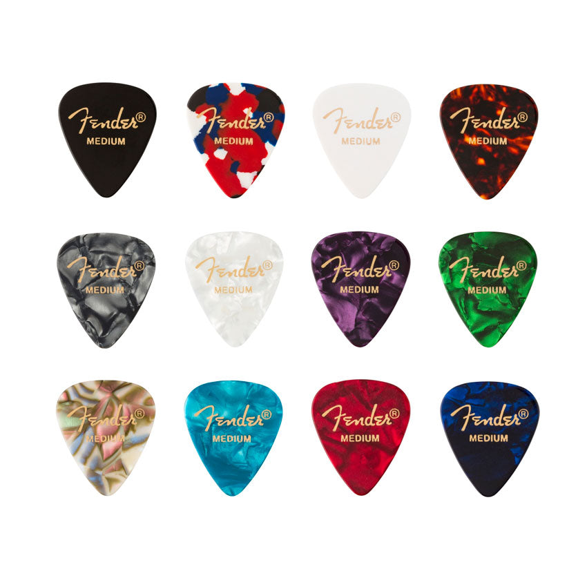 Fender 351 Celluloid Medium Medley Picks (12 Pack) - Bananas at Large®