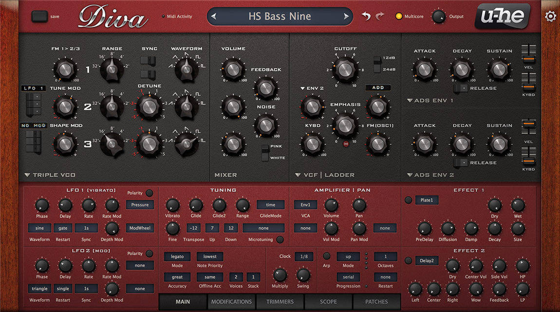 u-he Software Diva Dinosaur Impersonating Virtual Analogue [Download] - Bananas at Large®