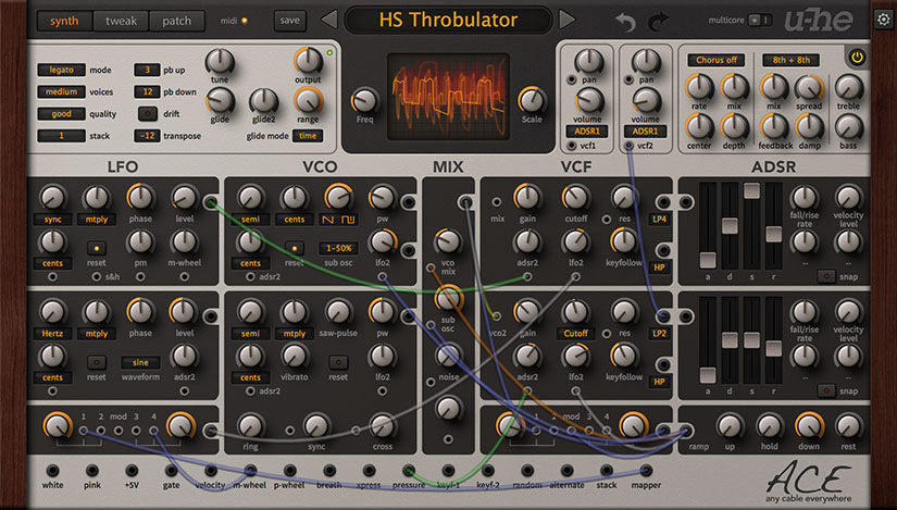 u-he Software Ace Any Cable Everywhere Easy Modular [Download] - Bananas at Large®