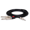Hosa - HMP-006Y - 6 ft Pro Stereo Breakout Cable - REAN 3.5mm TRS Male to Dual 1/4 in TS Male