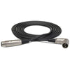 Hosa - XRR-115 - 15 ft Balanced Interconnect Cable - XLR Female to Right Angle XLR Male