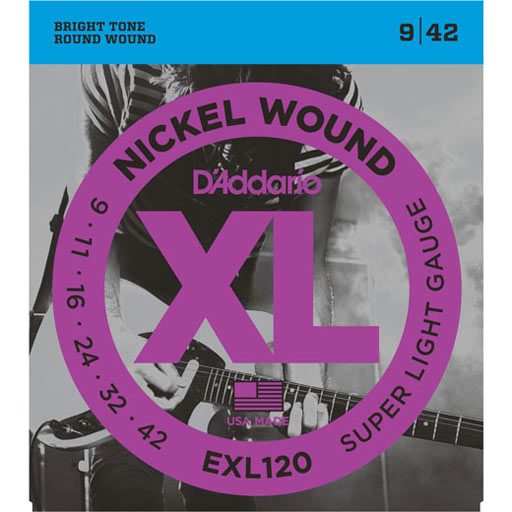 DAddario EXL120 Nickel Wound Electric Guitar Strings Super Light 9-42 - Bananas At Large®