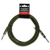 Strukture SC10MG Straight to Straight Instrument Cable - Woven Military Green - 10 ft.