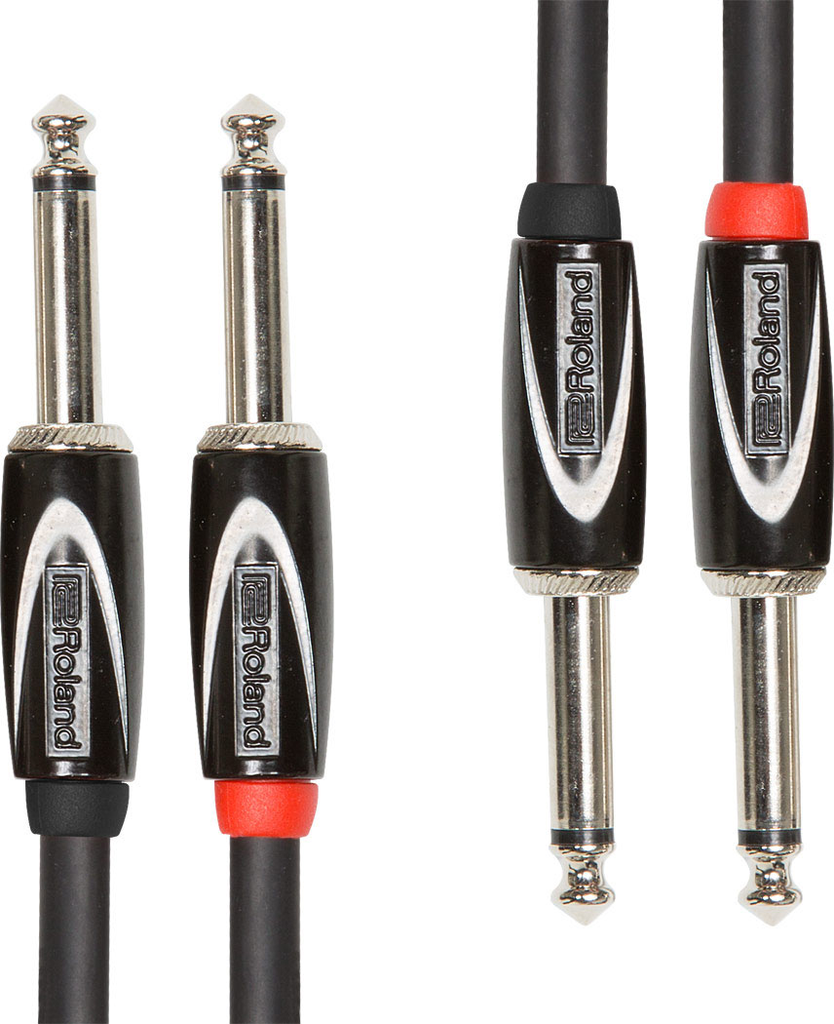 DRUT 6.35mm TS Mono Right Angle Patch Cables | 15cm 1/4" Jack To Jack Lead For Guitar, Pedals, Mixers & DJ Gear