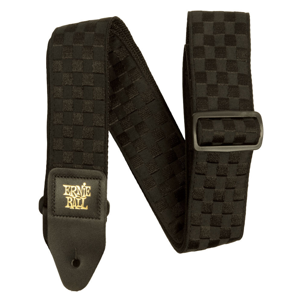 Ernie Ball P05341 Jacquard Design Polypro 2 in. Guitar Strap - Black Checkers - Bananas at Large®