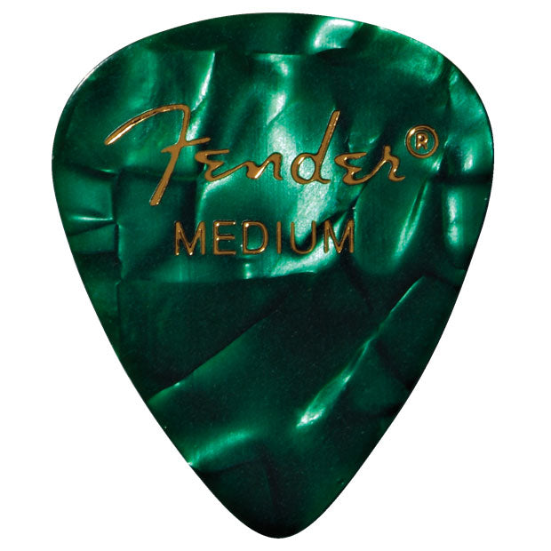 Fender 12 Pack 351 Shape Medium Guitar Picks - Green Moto - Bananas at Large®