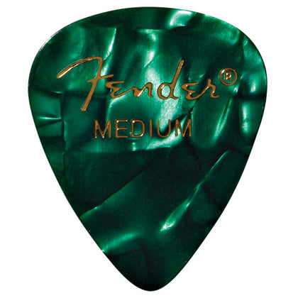 Fender 12 Pack 351 Shape Medium Guitar Picks - Green Moto