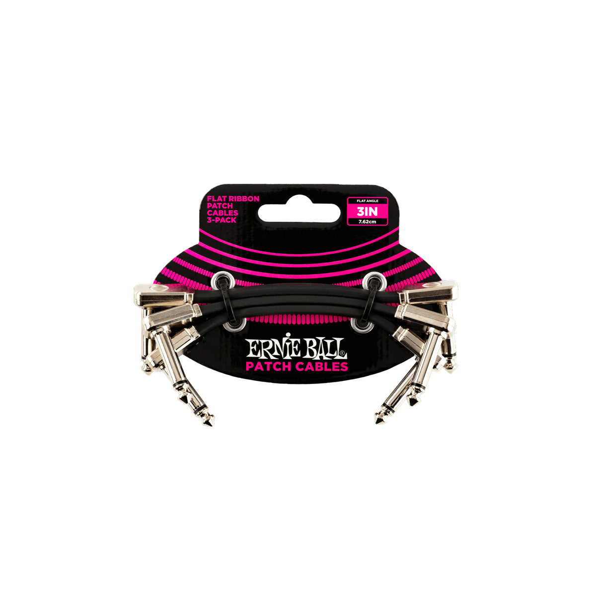 Ernie Ball 3 in. Flat Ribbon Patch Cables (3-Pack) - Bananas at Large®