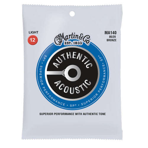 Martin MA540 Authentic Acoustic SP Light 92/8 Acoustic Guitar Strings - Bananas at Large®