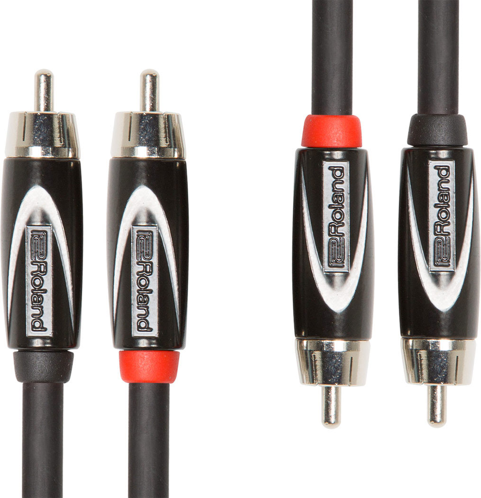 Roland RCC-3-2R2R Black Series 3ft Interconnect Cable with Dual RCA to RCA Connectors - Bananas at Large
