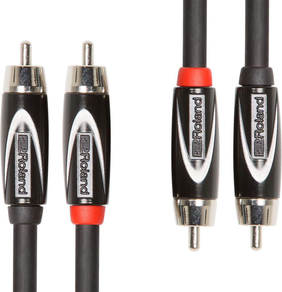 Roland RCC-5-2R2R Black Series 5ft Interconnect Cable with Dual RCA to RCA Connectors - Bananas at Large
