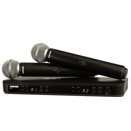 Shure BLX288/PG58 Wireless Dual Vocal System - Freq Band J11 (596-616 MHz)