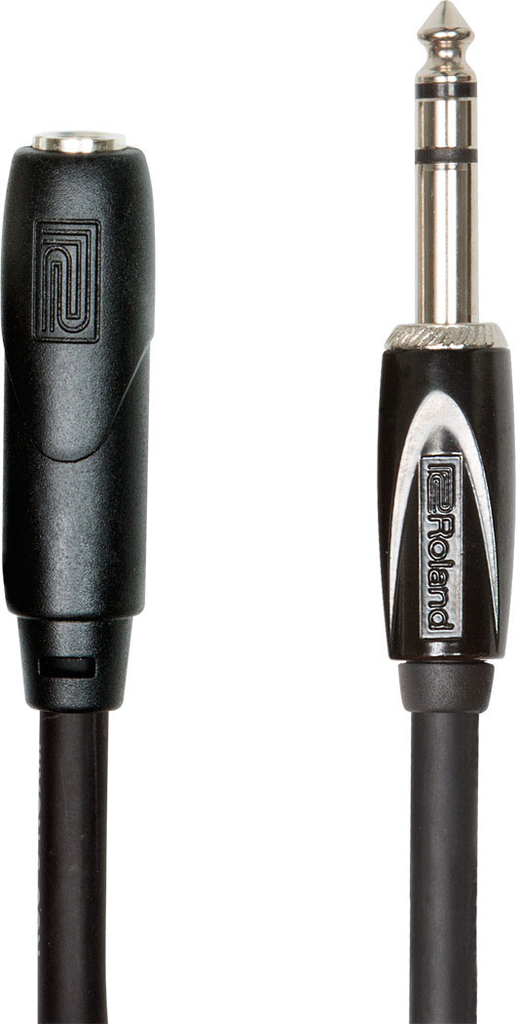 Roland RHC-25-1414 Black Series 25ft Headphone Extension Cable with 1/4in. TRS Male to Female - Bananas at Large