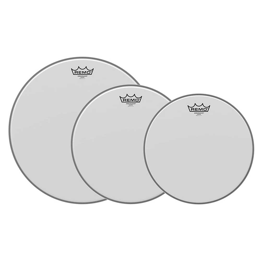 Remo Ambassador Coated Drumheads 3 Pack - 12-13-16 in.