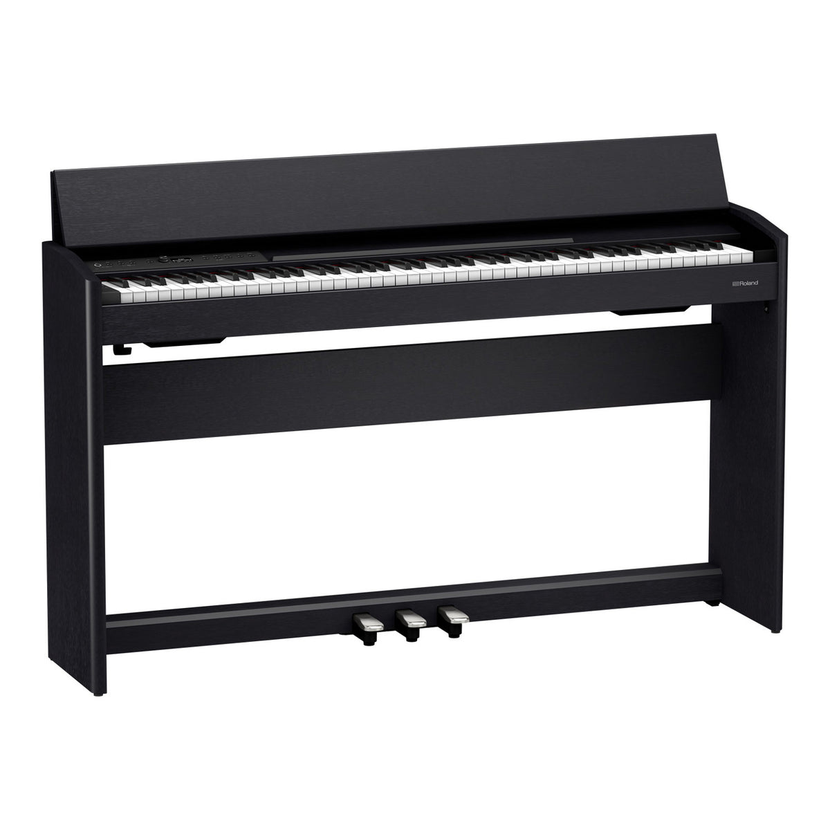 Roland F-701 Digital Upright Piano with Stand and Bench - Black - Bananas at Large®