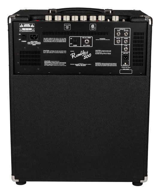 Fender Rumble 500 2x10 Bass Combo Amp - Black and Silver - Bananas at Large®