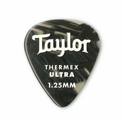 Taylor Premium 351 Thermex Ultra Picks - Black Onyx - 1.25mm - 6-Pack