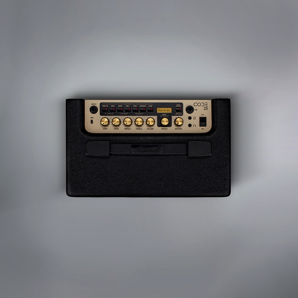 Marshall CODE 25W 1x10 Digital Combo w/ 100 Presets, Bluetooth and USB - Bananas at Large - 3