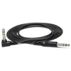 Hosa - CSS-103R - 3 ft Balanced Interconnect Cable - 1/4 in TRS Male to Same - Right Angle