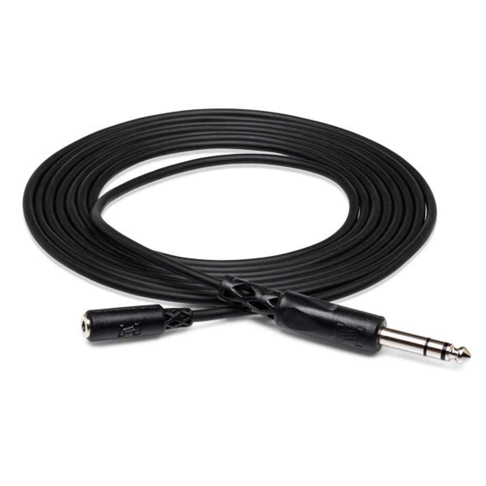 Hosa - MHE-310 - 10 ft Headphone Extension Cable - 3.5mm TRS Female to 1/4 in TRS Male