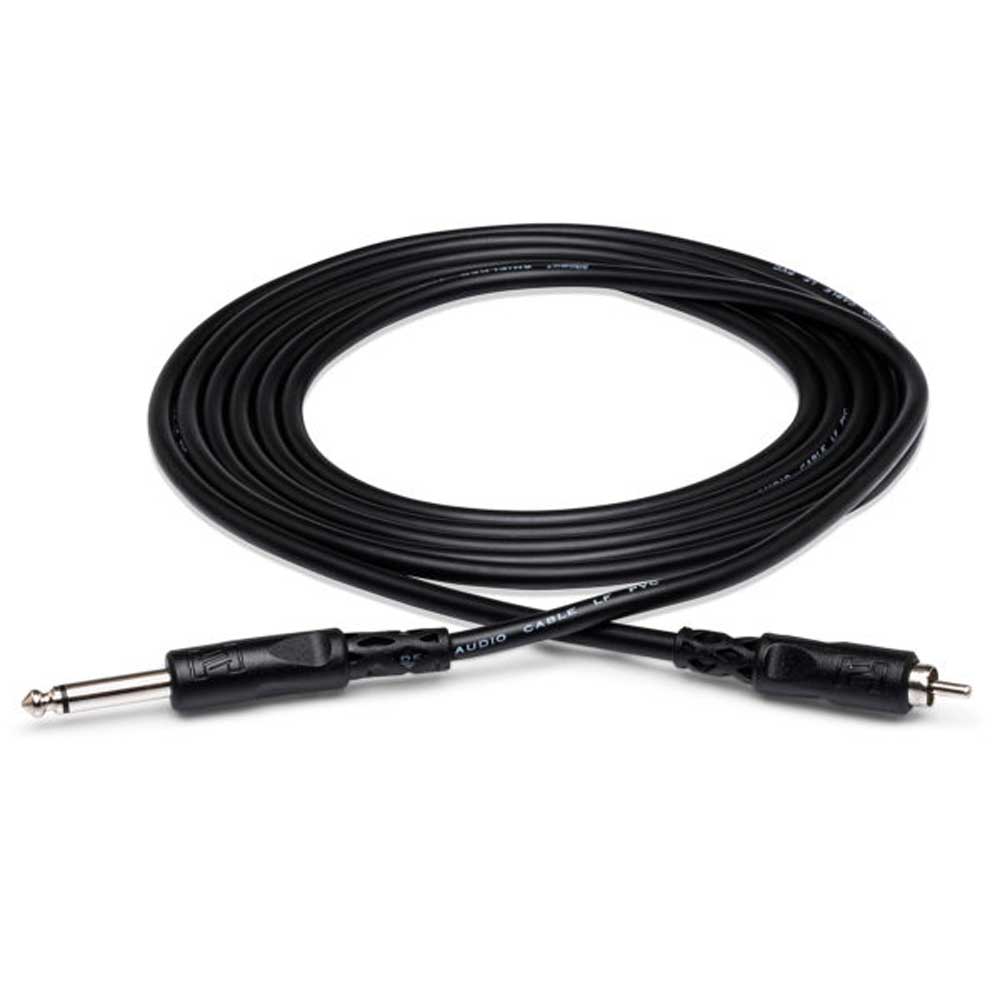 Hosa - CPR-103 - 3 ft Unbalanced Interconnect Cable - 1/4 in Male to Single RCA Male
