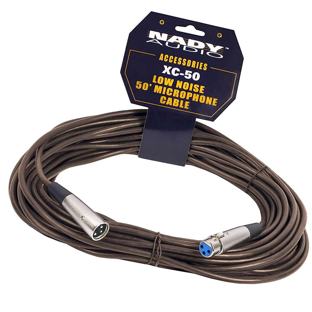 Nady XCCBR-50 Low Noise Microphone XLR Cable - Brown - 50 ft.