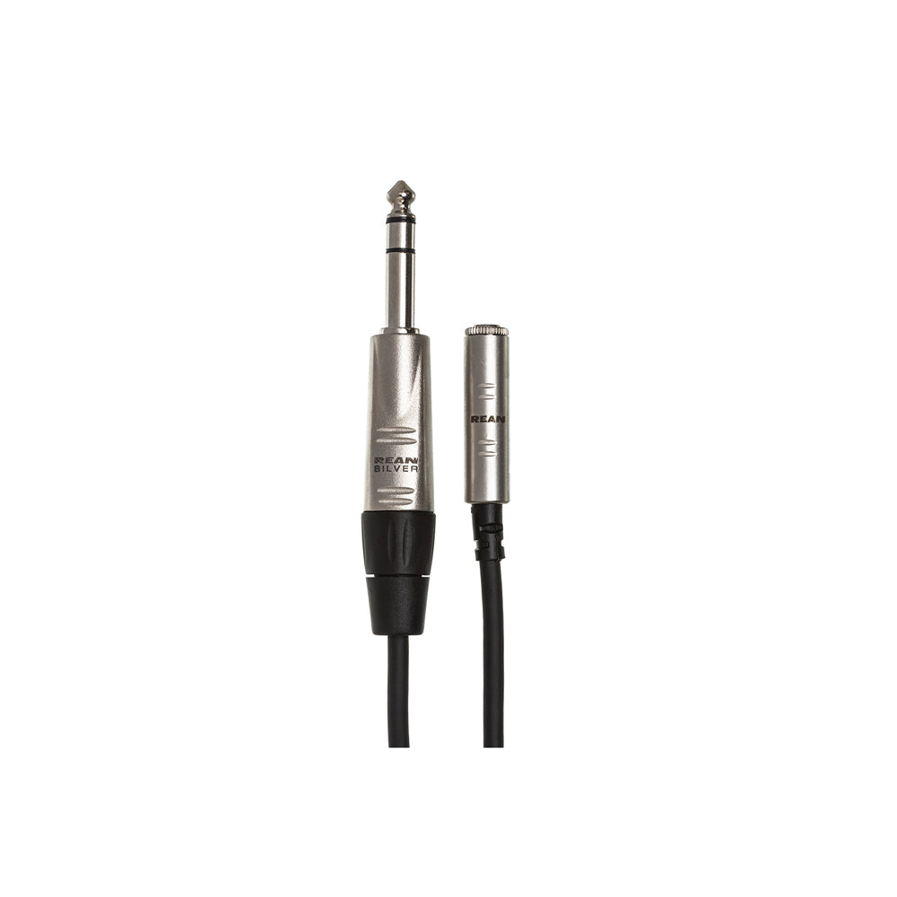 Hosa Pro HXMS-010 Headphone Adapter Cable, REAN 3.5mm TRS to 1/4in TRS - 10ft - Bananas at Large®