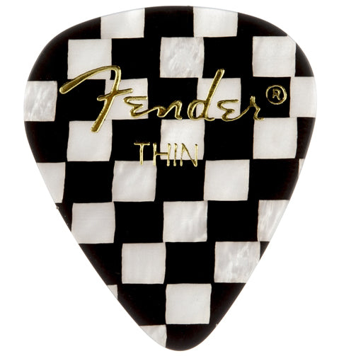 Fender 351 Thin 12 Pack Picks - Celluloid Checker - Bananas at Large®