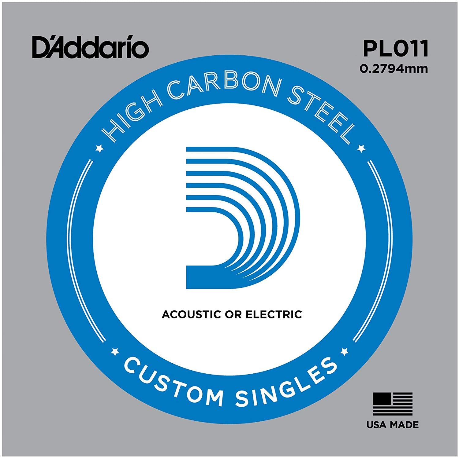D'Addario Single Plain Steel 11