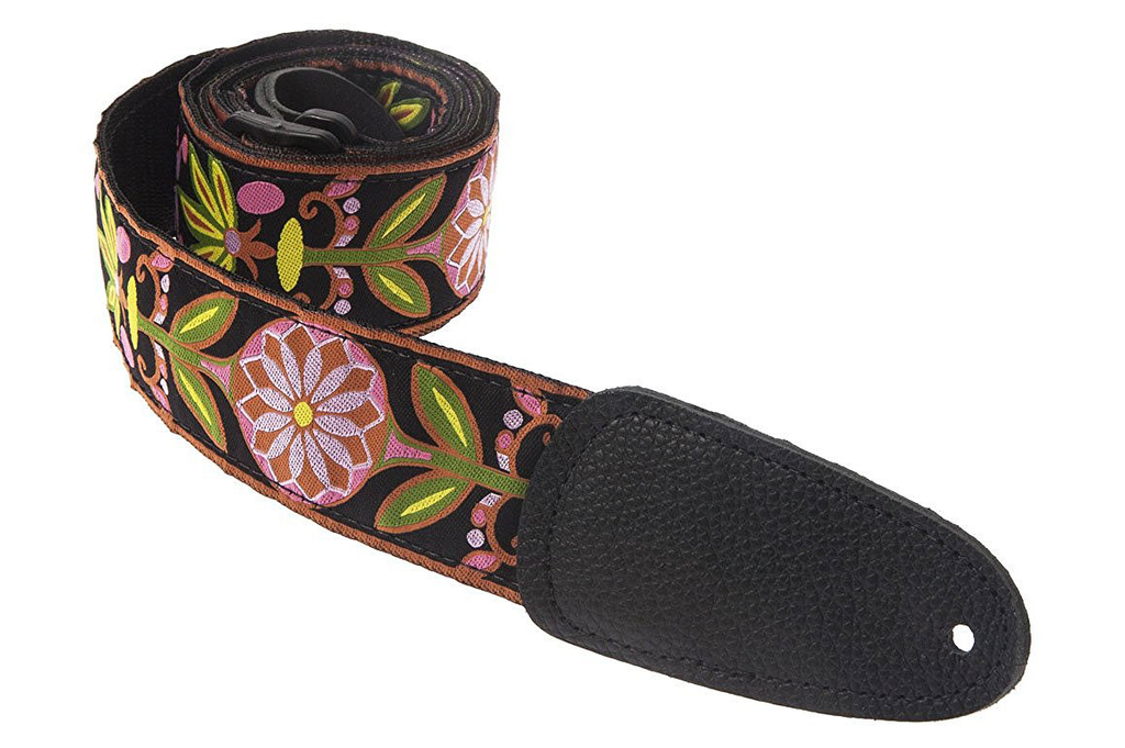 Henry Heller HJQ2 2 in. Hand sewn Deluxe Multi Color Jacquard Guitar Strap - Bananas At Large®