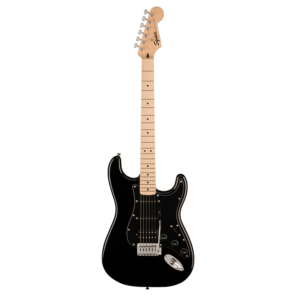 Squier Sonic Stratocaster HSS, Maple Fingerboard, Black Pickguard, Black