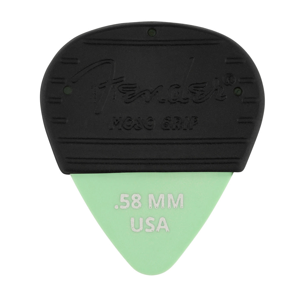 Fender Mojo Grip Picks, Dura-Tone Delrin 3-Pack - Surf Green - Bananas at Large®