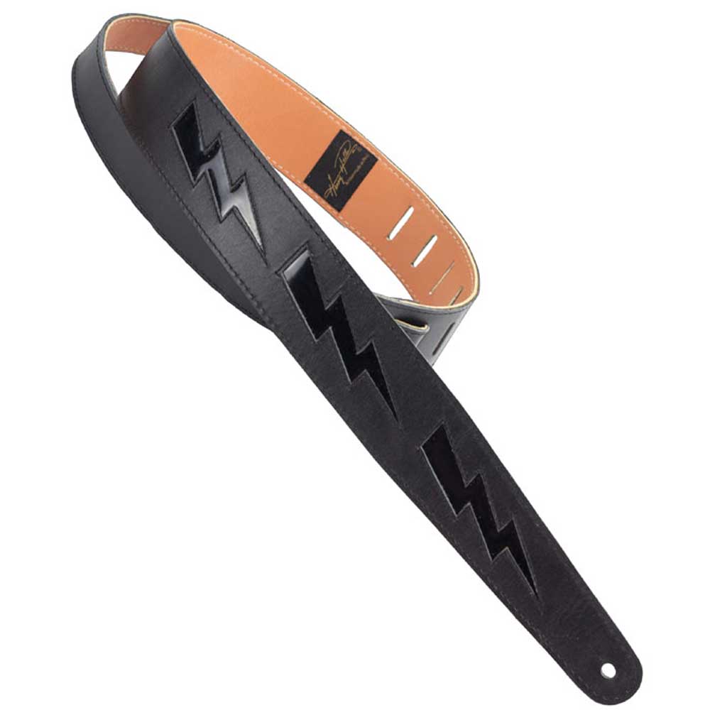 Henry Heller - HPDB-BK - Bolt Series Leather 2 inch Strap - Black with Black Bolts - Bananas at Large®