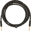 Fender Deluxe Series Black Tweed Instrument Cable, Straight to Straight, 1/4 in. to 1/4 in. - 10 ft.