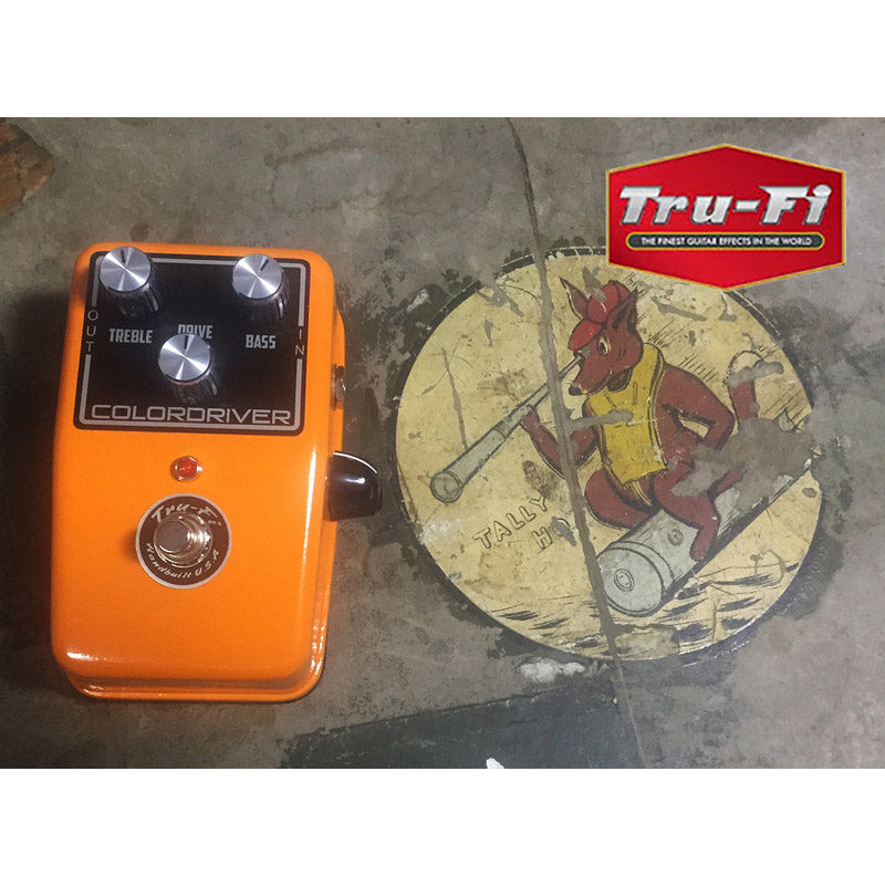 Tru-Fi 9v Colordriver 9 Volt Overdrive Fuzz Guitar Pedal, Orange