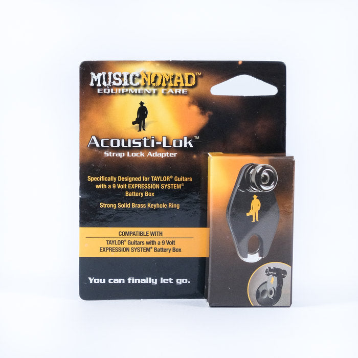 Music Nomad Acousti-Lok Strap Lock Adapter for Taylor Guitars with 9-Volt End Pin Battery Pack - Bananas at Large®
