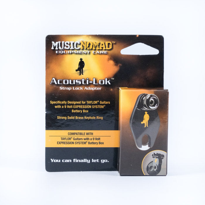 Music Nomad Acousti-Lok Strap Lock Adapter for Taylor Guitars with 9-Volt End Pin Battery Pack
