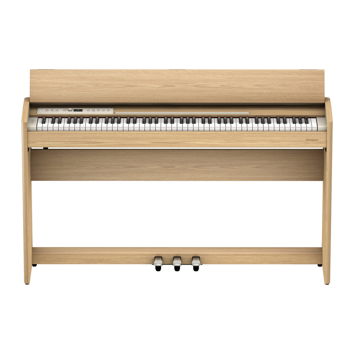 Roland F-701 Digital Upright Piano with Stand and Bench - Light Oak - Bananas at Large®