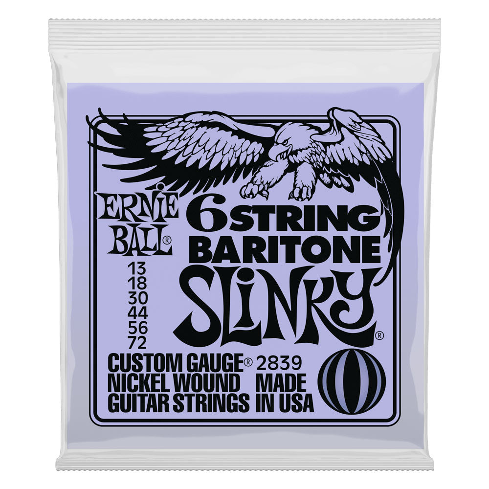 Ernie Ball P02839 Slinky Nickel Wound Electric Baritone Guitar Strings 13-72 Gauge - Bananas at Large®