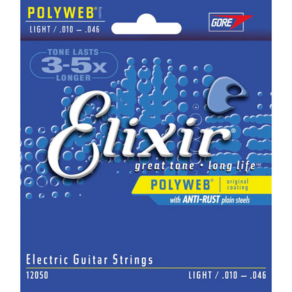 Elixir 12050 Light Electric Guitar Nickel Plated Steel Strings with Polyweb Coating .010-.046 - Bananas At Large®