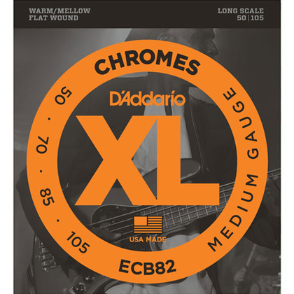 D'Addario ECB82 Chromes Bass Strings Medium 50-105 Long Scale - Bananas At Large®