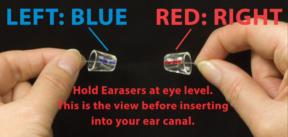 Earasers Earplugs for Musicians and Concertgoers - Standard Filter - Small - Bananas at Large®