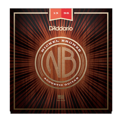 D'Addario NB1356 Nickel Bronze Medium Acoustic Guitar Strings 13-56 - Bananas At Large®