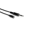Hosa Headphone Adapter Extension Cable, 3.5mm TRS to 1/4in TRS, 25ft